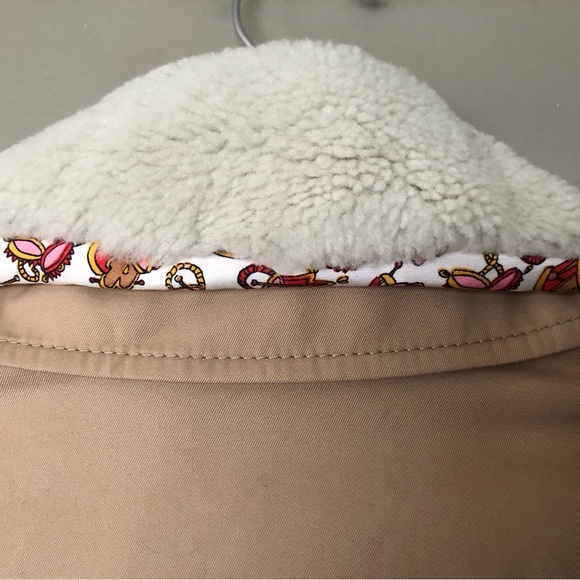 NWT COACH •Rare• Classic Animated Trench Coat with Shearling Collar Size 0 - Picture 6 of 15